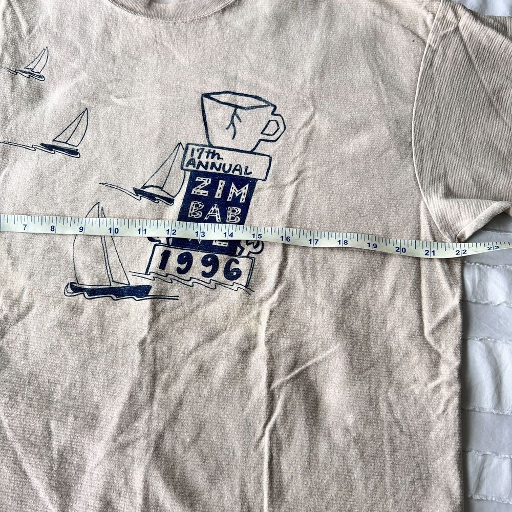 ONEITA SUPERHEAVYWEIGHT PRE-SHRUNK 1996 ZIM BAB EVENT SAILBOAT XL T-SHIRT - Picture 4 of 6